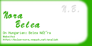 nora belea business card